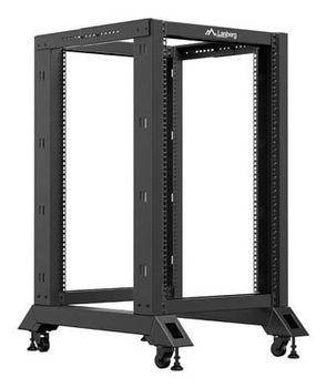 Rack independiente Lanberg OR01-6818-B 18U 600kg 800x600mm Ruedas y Patas Negro