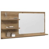 espejo mueble bano  armario de bano madera ingenieria roble artisan 90x11x45 cm