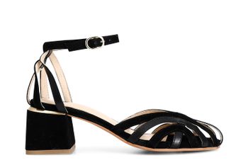 sandalias jaula de piel black