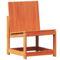 silla de jardin  silla de exterior  sillon madera maciza de pino marron cera 505x55x77 cm
