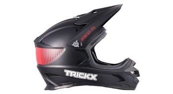 Trick x send it 2 casco integral negro   rojo