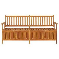banco de almacenaje madera maciza de acacia 170 cm