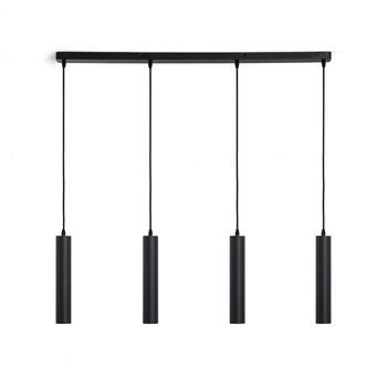 Lámpara Colgante Aluminio Aritz 4 Focos Negro