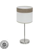 sobremesa cloe 1xe14 niquelblanca-madera gris 42x18x18 cm