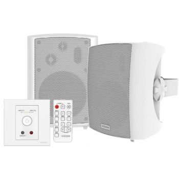 Altavoces Vision 3 vías alámbricos 50 W blancos con tweeter y woofer