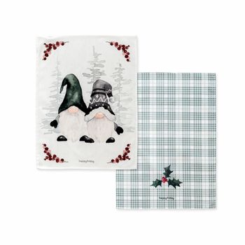Gnomes Paño de cocina 2 ud 70x50 cm