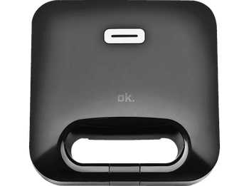 Sandwichera - ok. OSM 3211, Potencia 750W, 3 en 1 Grill/Sandwichera/Gofrera, Placas antiadherentes, Negro