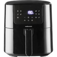 mellerware - freidora sin aceite crunchy plus 55l 1500w  11 menus predefinidos  capacidad para 3-5 raciones  temporizador programable  pantalla para controlar la temperatura  air fryer 80-200