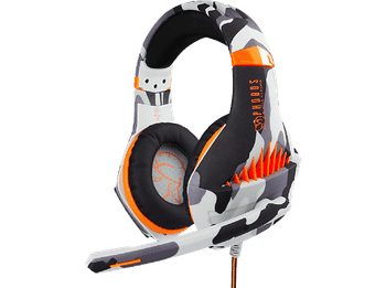 Auriculares gaming - FR-TEC Freek Tec Phobos Winter Warrior, De diadema, Con cable, Multiplataforma, Micrófono, Camo