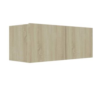 Mueble tv - mesa de tv madera contrachapada color roble 80x30x30 cm