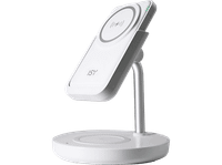 cargador movil inalambrico - isy imc 5210 2 en 1 magsafe carga inalambrica 5000 mah blanco