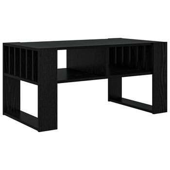 Mesa De Café Roble Negro 92 X 49,5 X 45 Cm Madera De Ingeniería Vidaxl