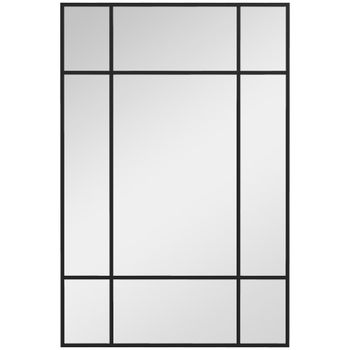 Espejo de pared 90x2x60 cm negro