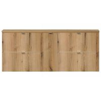 mueble bajo lavabo newport mural con 4 cajones y puerta 140x60x40 cm mdf - roble