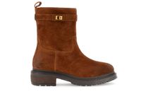 botines de ante con cremallera caramel