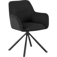 silla de comedor tipton de pana negro 59x58x84 cm clp