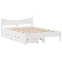 estructura de cama con cajones madera de pino blanca 135x190 cm vidaxl