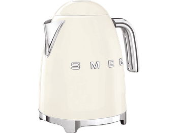 Hervidor de agua - Smeg KLF03CREU, 2400W, 1.7L, Indicador nivel agua, Inox, Crema