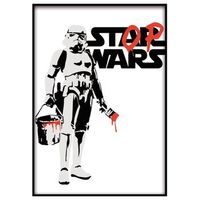 panorama cuadro de metacrilato enmarcado stop wars banksy vertical 70x100 cm