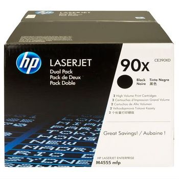 HP 90X Black Original High Capacity Toner Cartridge - Twin Pack