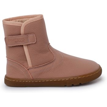 Pisamonas Botines Botas Piel Barefoot Borreguito para niña