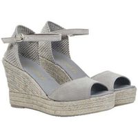 la valeta alpargatas charlene peep toe gris para mujer