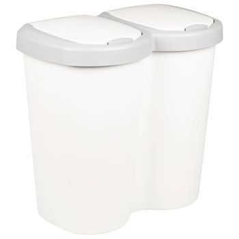 Cesta De Basura Blanco 49,5 X 30 X 46,5 Cm Pp Vidaxl