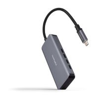 hub nanocable 4 puertos usb-c 5gbps modelo 10164504 aluminio 10cm gris plug  play
