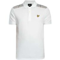 lyle  scott polo camisa polo con paneles de cuadros para hombre