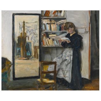 Legendarte - Cuadro Lienzo, Impresión Digital - La Lecture - Pierre Bonnard - Decoración Pared Cm. 50x60