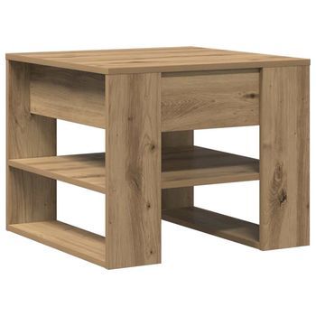 Mesa De Centro Madera De Ingeniería Roble Artisan 55,5x55x45 Cm