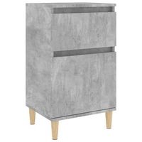 mesita de noche mesilla gris hormigon 40x35x70 cm