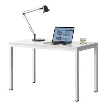 [en.casa]® Mesa Escritorio Odense - Escritorio De Ordenador - 75 X 120 X 60 Cm - Mesa Para Jóvenes - Mesa De Oficina - Mesa De Trabajo - Blanco