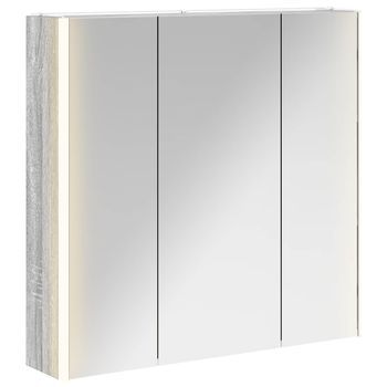 Armario Con Espejo De Baño Gris Sonoma 73.5 X 15.5 X 70 Cm Vidaxl
