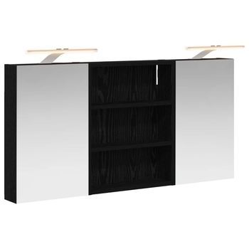 Juego De Muebles De Baño | Armario De Baño Con Estante 3 Piezas 100 X 10,5 X 50 Cm