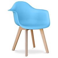 silla de comedor con reposabrazos - estilo escandinavo - dominic azul