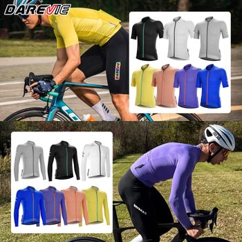 DAREVIE Maillot de ciclismo Anti-UV para hombre y mujer, ropa de secado rápido, con tecnología fresca, 50 +