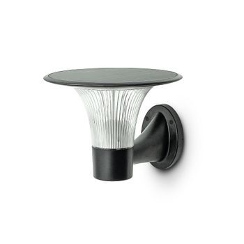Aplique De Exterior Solar Led 2200lm, 360º, Efecto Estrella ? Sensor De Movimiento, 2 Tonos (3000k/4000k), Ip65, 80m² Cobertura, Instalación En Pared.