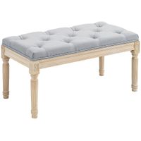 banco de cama 80x40x43 cm gris claro