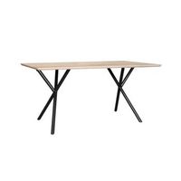 mesa de comedor latigo diseno fijo naturalnegro 76x160x90 cm
