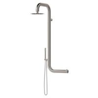 sined ducha exterior agua caliente y fria cabras pared inox