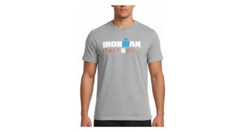 Camiseta gris de manga corta ironman italia emilia romagna para hombre