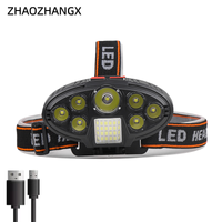 venta caliente led resaltar faro super brillante pesca al aire libre foco carga usb