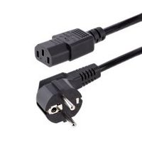 startechcom cable de 1m 3 pies de alimentacian para ordenador 18awg ue schuko a c13 250v 10a cable de corriente cable de fuente de alimentacian para ordenador