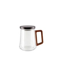 taza de vidrio con filtro y tapaasa de madera 95x135x115cm