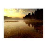 papel pintado 3d - bosque y lago 200x154 cm