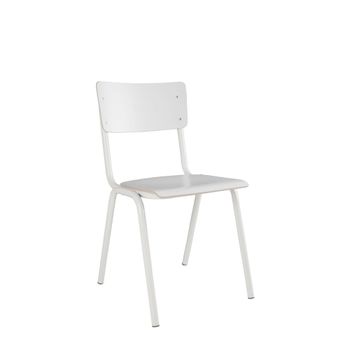 Silla de madera blanca