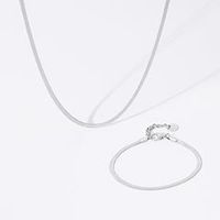 conjunto de cadena de serpiente y brazalete de acero inoxidable