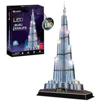 burj khalifa led  puzzle 3d ninos y adultos  maquetas para montar