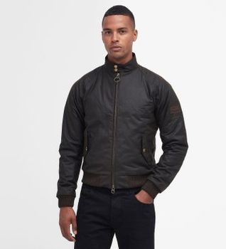 Barbour para hombre. MWX0465 Chaqueta Merchant Wax oliva (XXL), Negro, Casual, Algodón